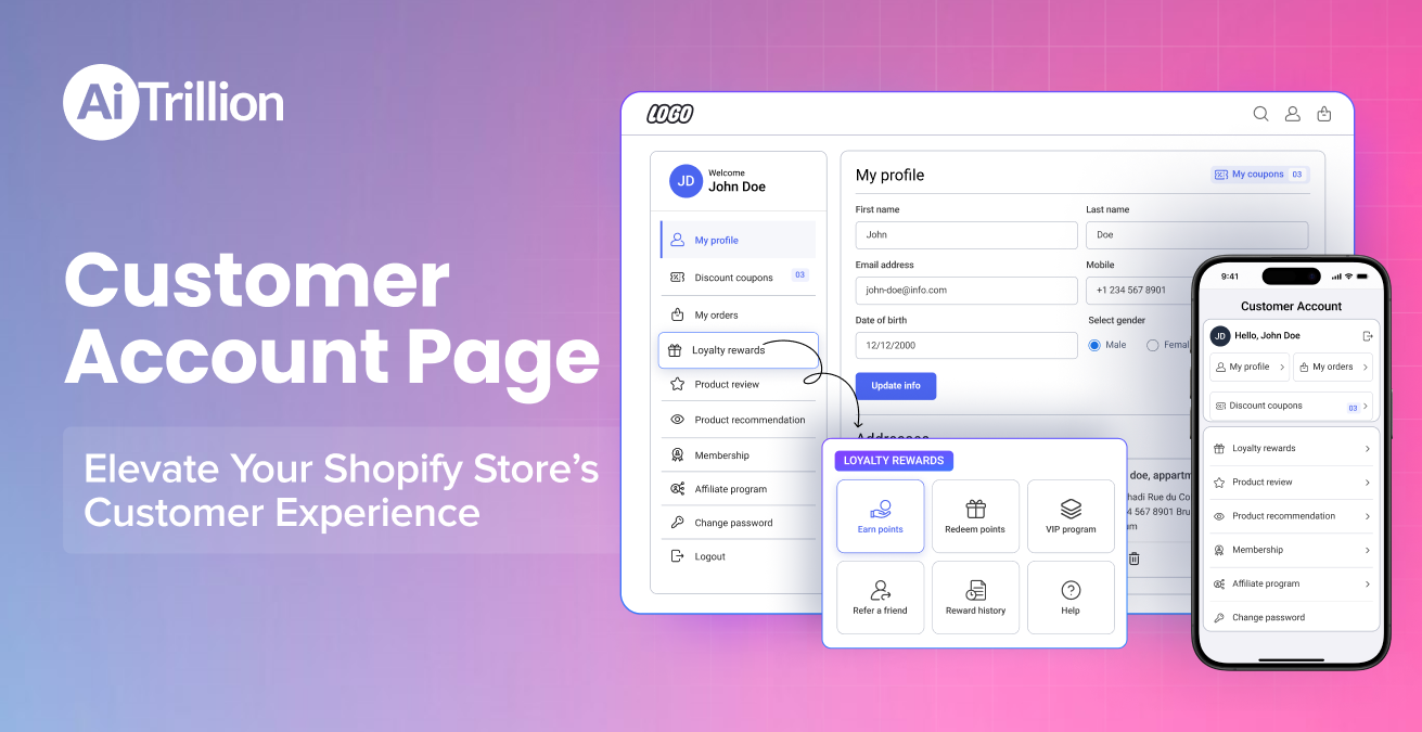 Introducing AiTrillion’s New Customer Account Page: Elevate Your Shopify Store’s Customer Experience